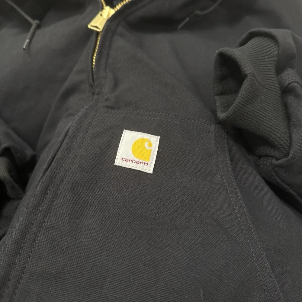 Carhartt J0140 Jacket 4XL Black Duck Canvas‎ Insulated Quilted Lined Work Coat